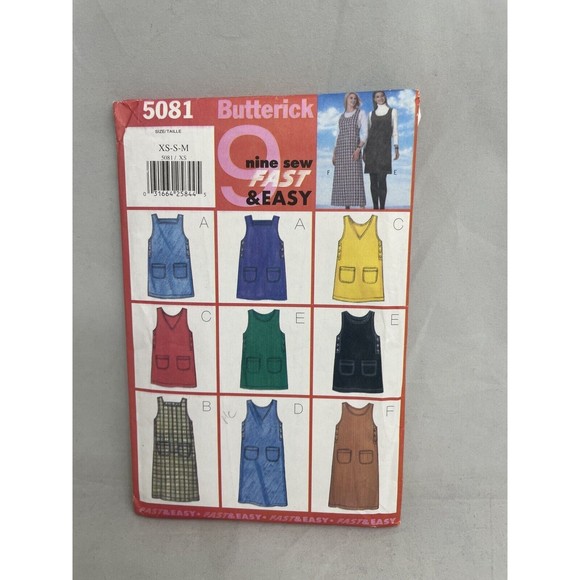 Butterick 5081 Sizes XS S Med Misses Petite Jumper 9 Styles Easy Sewing Pattern - Picture 1 of 4